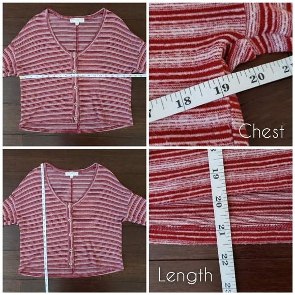 Project Social T x UO red & white striped knit top - Picture 7 of 8